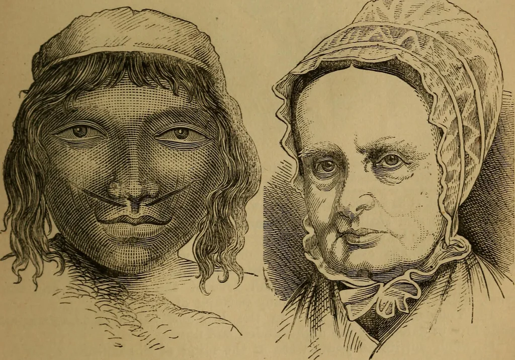 An illustration from An original and illustrated physiological and physiognomical chart, 1873, leaf 198