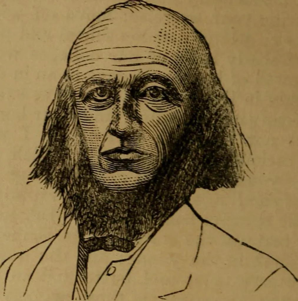 An illustration from An original and illustrated physiological and physiognomical chart, 1873, leaf 25