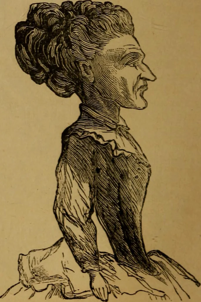 An illustration from An original and illustrated physiological and physiognomical chart, 1873, leaf 59