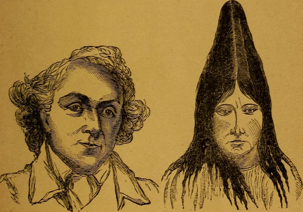 An illustration from An original and illustrated physiological and physiognomical chart, 1873, leaf 6
