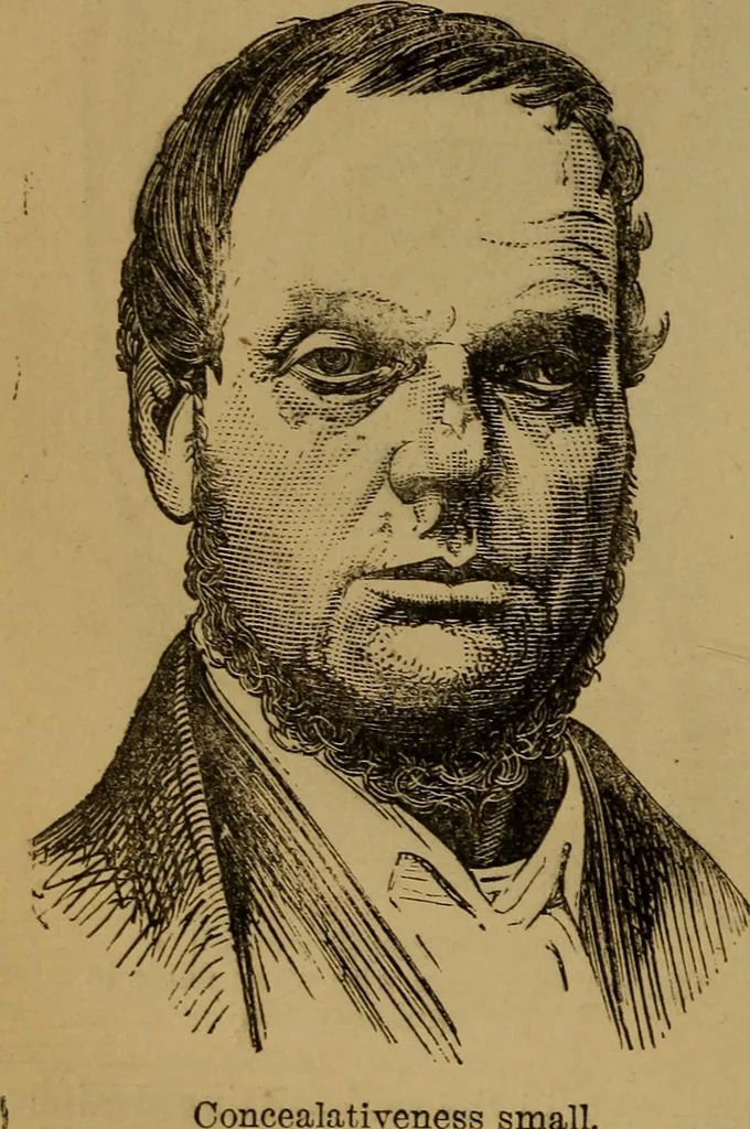 An illustration from An original and illustrated physiological and physiognomical chart, 1873, leaf 89