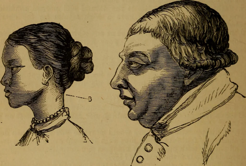 An illustration from An original and illustrated physiological and physiognomical chart, 1873, leaf 99