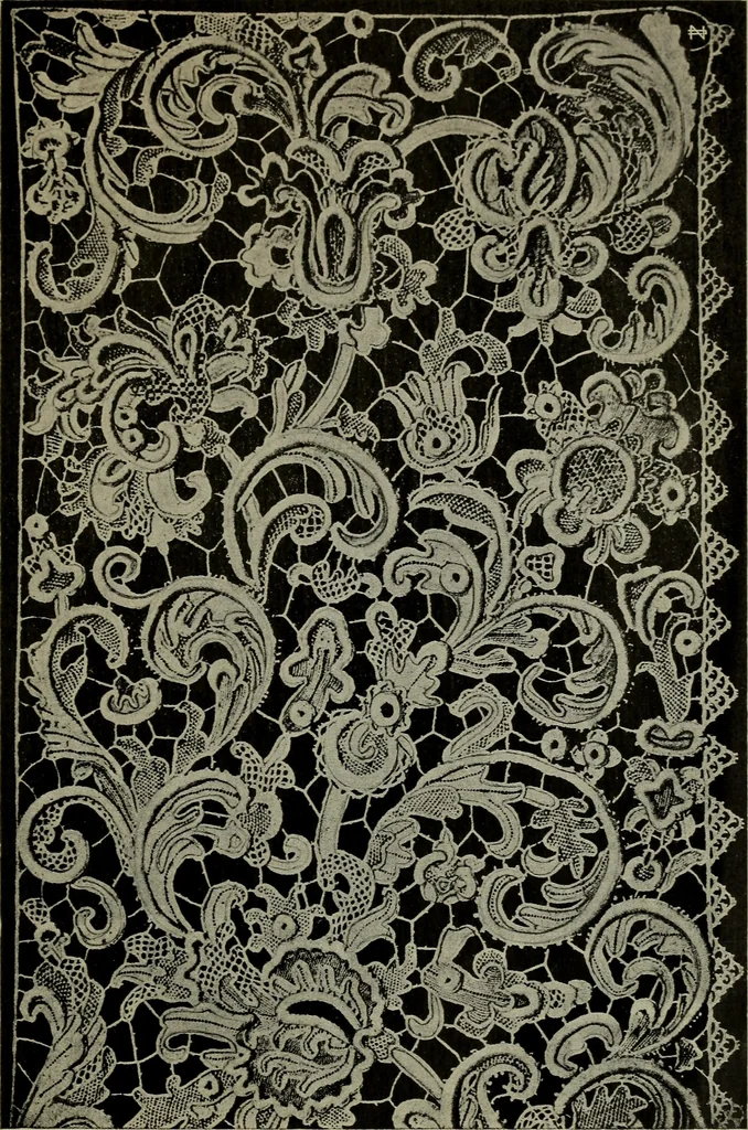 An illustration from Origines de la dentelle de Venise et l'ecole de Burano, 1907, leaf 16