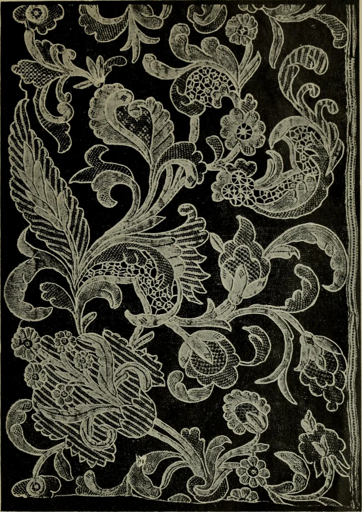 An illustration from Origines de la dentelle de Venise et l'ecole de Burano, 1907, leaf 20