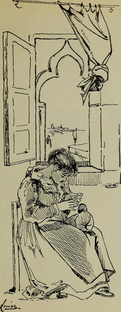 An illustration from Origines de la dentelle de Venise et l'ecole de Burano, 1907, leaf 8