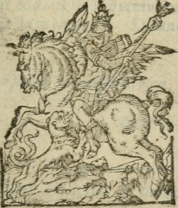 An illustration from Origines des dignitez et magistrats de France, 1606, leaf 6