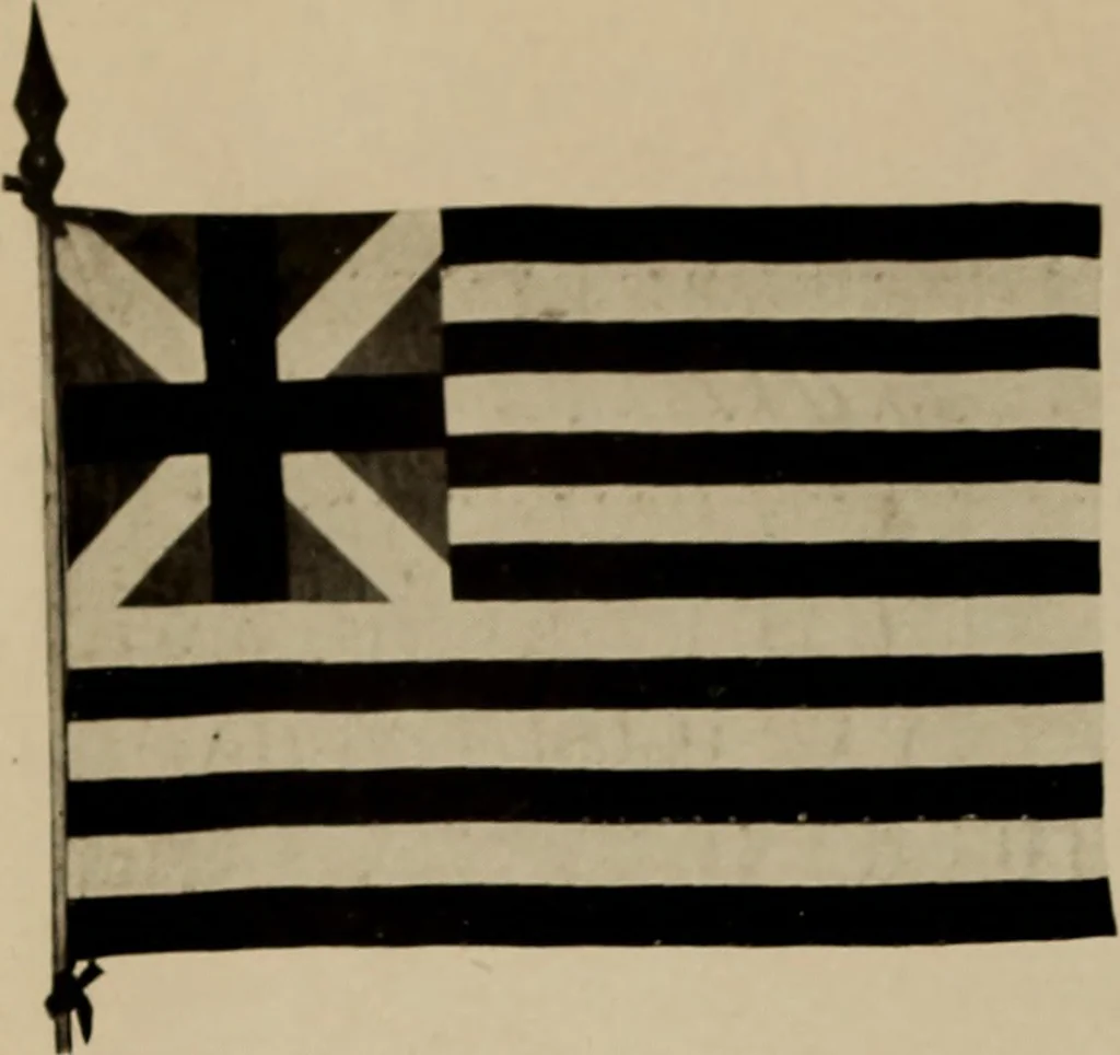An illustration from The origin and evolution of the United States flag;, 1915, leaf 13