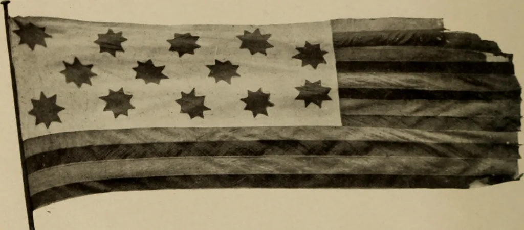 An illustration from The origin and evolution of the United States flag;, 1915, leaf 13