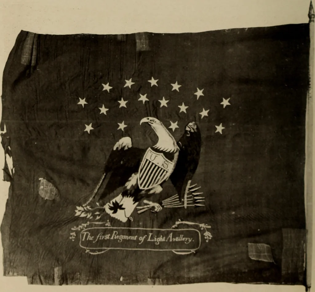 An illustration from The origin and evolution of the United States flag;, 1915, leaf 19