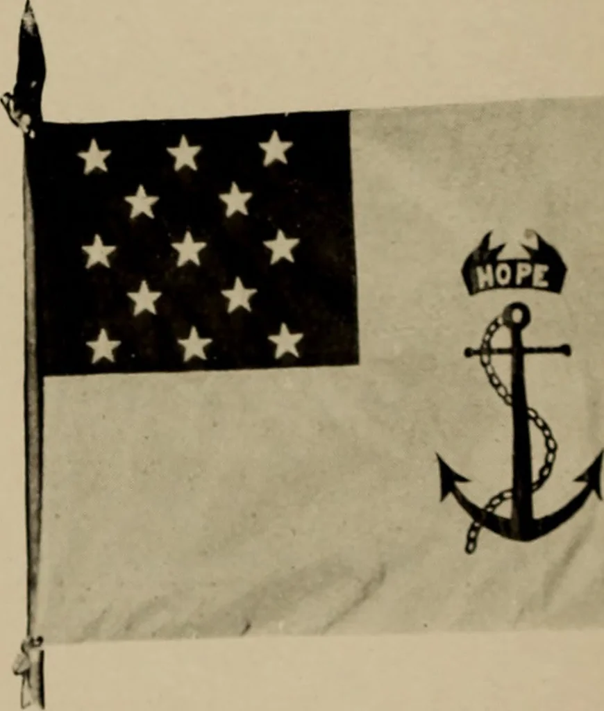 An illustration from The origin and evolution of the United States flag;, 1915, leaf 9
