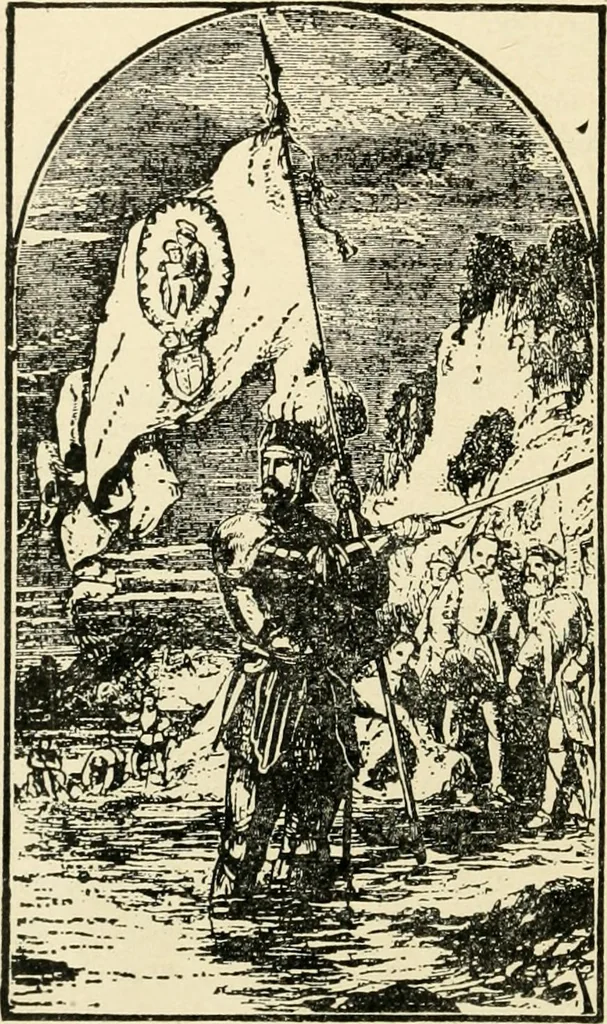 An illustration from Origin and history of the American flag and of the naval and yacht-club signals, seals and arms, and principal national songs of the United States, with a chronicle of the symbols, standards, banners, and flags of ancient and modern nations, 1917, leaf 121