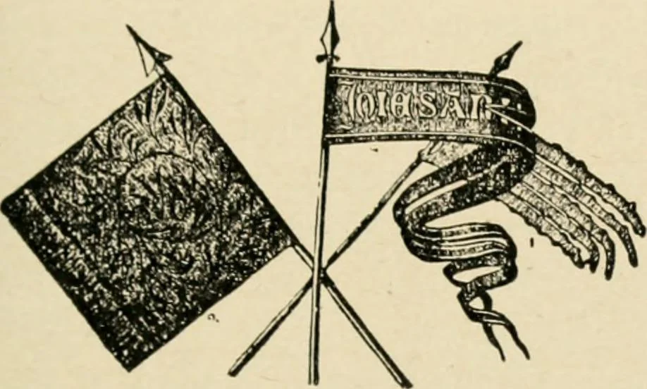 An illustration from Origin and history of the American flag and of the naval and yacht-club signals, seals and arms, and principal national songs of the United States, with a chronicle of the symbols, standards, banners, and flags of ancient and modern nations, 1917, leaf 138