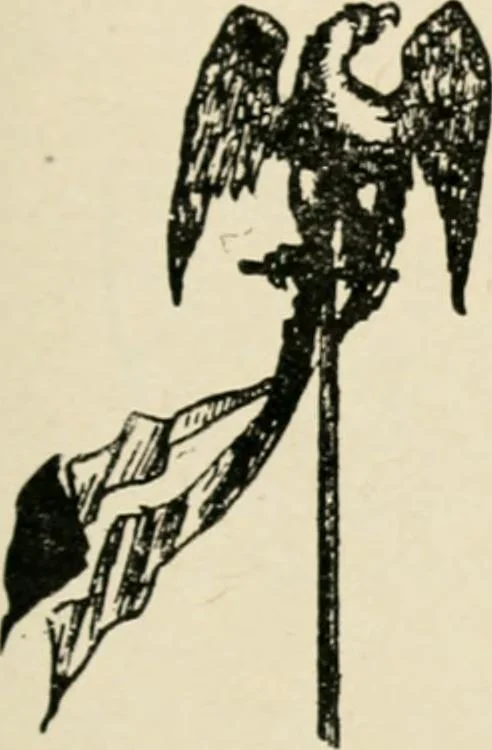 An illustration from Origin and history of the American flag and of the naval and yacht-club signals, seals and arms, and principal national songs of the United States, with a chronicle of the symbols, standards, banners, and flags of ancient and modern nations, 1917, leaf 150
