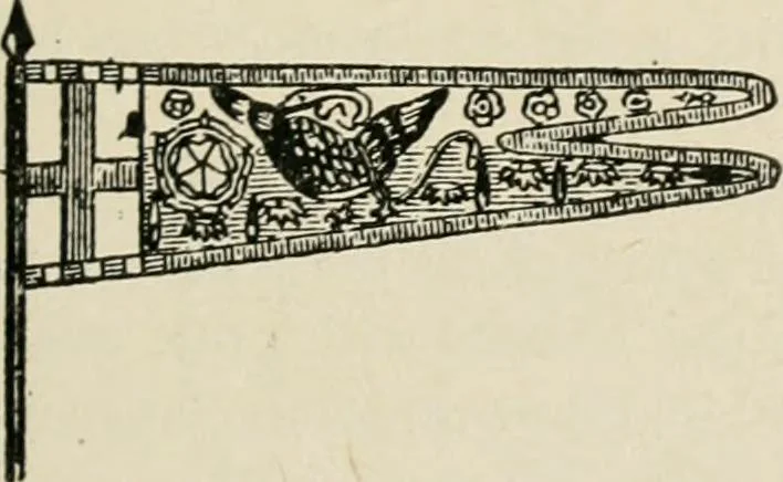 An illustration from Origin and history of the American flag and of the naval and yacht-club signals, seals and arms, and principal national songs of the United States, with a chronicle of the symbols, standards, banners, and flags of ancient and modern nations, 1917, leaf 164
