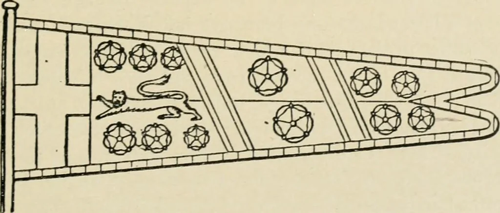 An illustration from Origin and history of the American flag and of the naval and yacht-club signals, seals and arms, and principal national songs of the United States, with a chronicle of the symbols, standards, banners, and flags of ancient and modern nations, 1917, leaf 166