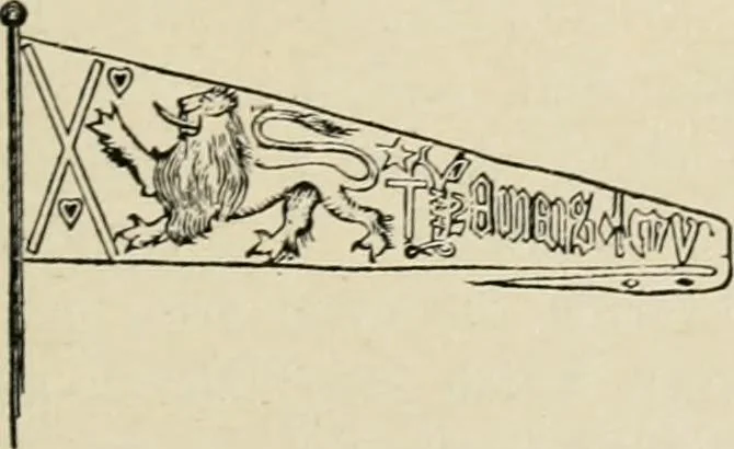An illustration from Origin and history of the American flag and of the naval and yacht-club signals, seals and arms, and principal national songs of the United States, with a chronicle of the symbols, standards, banners, and flags of ancient and modern nations, 1917, leaf 174
