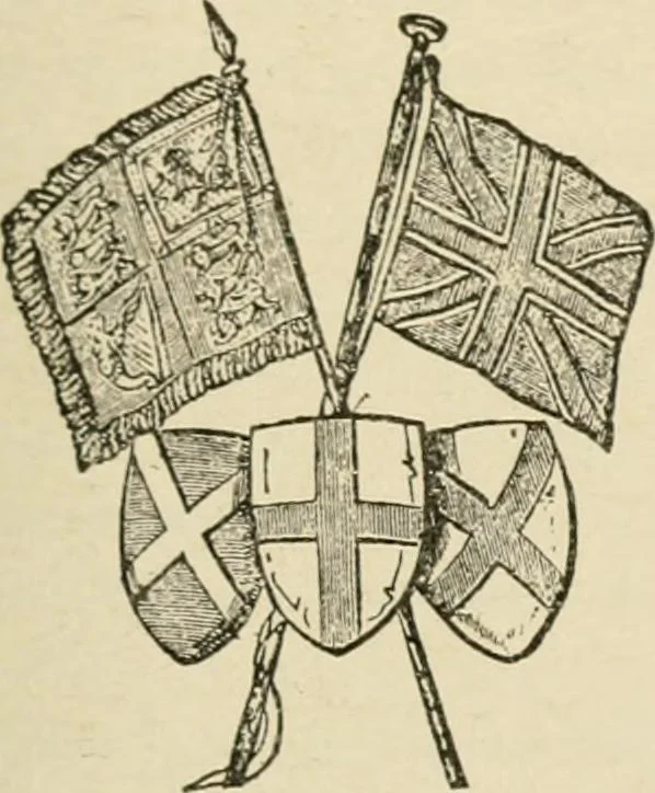 An illustration from Origin and history of the American flag and of the naval and yacht-club signals, seals and arms, and principal national songs of the United States, with a chronicle of the symbols, standards, banners, and flags of ancient and modern nations, 1917, leaf 184