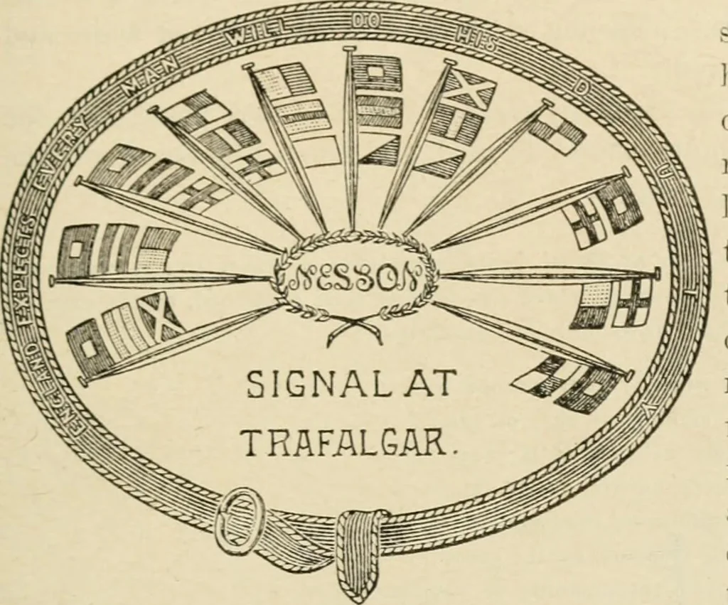 An illustration from Origin and history of the American flag and of the naval and yacht-club signals, seals and arms, and principal national songs of the United States, with a chronicle of the symbols, standards, banners, and flags of ancient and modern nations, 1917, leaf 188