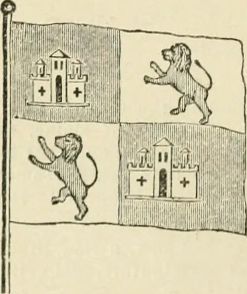 An illustration from Origin and history of the American flag and of the naval and yacht-club signals, seals and arms, and principal national songs of the United States, with a chronicle of the symbols, standards, banners, and flags of ancient and modern nations, 1917, leaf 203