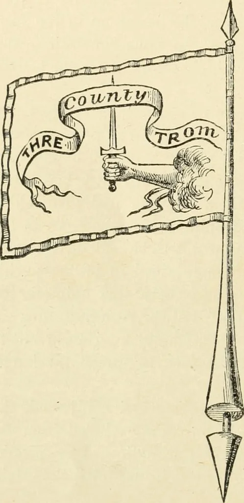 An illustration from Origin and history of the American flag and of the naval and yacht-club signals, seals and arms, and principal national songs of the United States, with a chronicle of the symbols, standards, banners, and flags of ancient and modern nations, 1917, leaf 217
