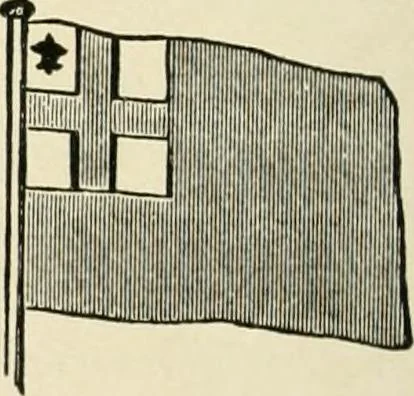 An illustration from Origin and history of the American flag and of the naval and yacht-club signals, seals and arms, and principal national songs of the United States, with a chronicle of the symbols, standards, banners, and flags of ancient and modern nations, 1917, leaf 223