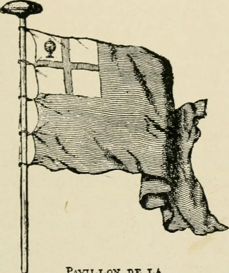 An illustration from Origin and history of the American flag and of the naval and yacht-club signals, seals and arms, and principal national songs of the United States, with a chronicle of the symbols, standards, banners, and flags of ancient and modern nations, 1917, leaf 224