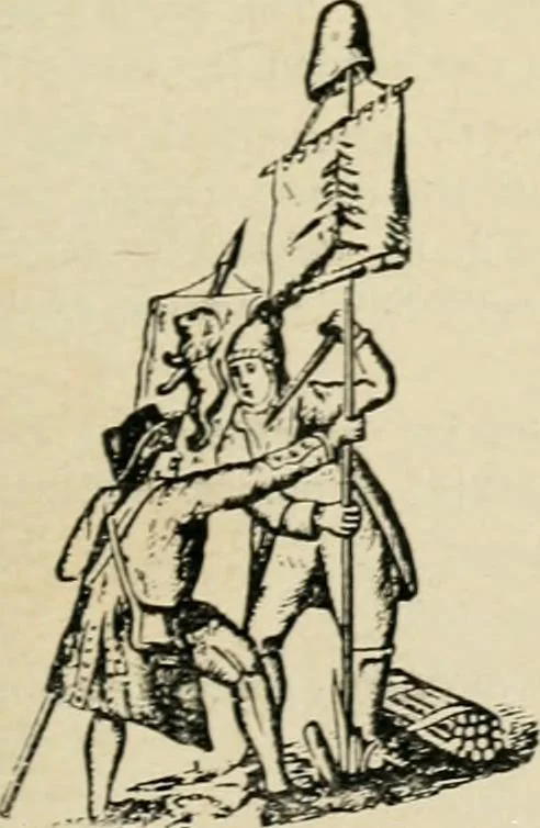 An illustration from Origin and history of the American flag and of the naval and yacht-club signals, seals and arms, and principal national songs of the United States, with a chronicle of the symbols, standards, banners, and flags of ancient and modern nations, 1917, leaf 238