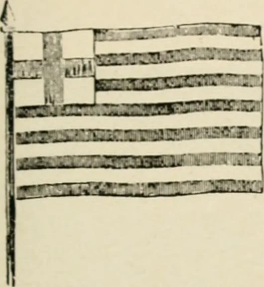 An illustration from Origin and history of the American flag and of the naval and yacht-club signals, seals and arms, and principal national songs of the United States, with a chronicle of the symbols, standards, banners, and flags of ancient and modern nations, 1917, leaf 258