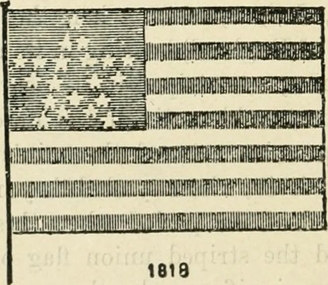 An illustration from Origin and history of the American flag and of the naval and yacht-club signals, seals and arms, and principal national songs of the United States, with a chronicle of the symbols, standards, banners, and flags of ancient and modern nations, 1917, leaf 285