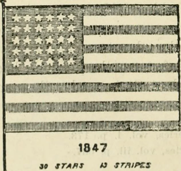 An illustration from Origin and history of the American flag and of the naval and yacht-club signals, seals and arms, and principal national songs of the United States, with a chronicle of the symbols, standards, banners, and flags of ancient and modern nations, 1917, leaf 285