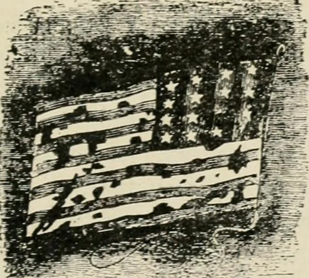 An illustration from Origin and history of the American flag and of the naval and yacht-club signals, seals and arms, and principal national songs of the United States, with a chronicle of the symbols, standards, banners, and flags of ancient and modern nations, 1917, leaf 366