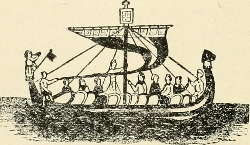 An illustration from Origin and history of the American flag and of the naval and yacht-club signals, seals and arms, and principal national songs of the United States, with a chronicle of the symbols, standards, banners, and flags of ancient and modern nations, 1917, leaf 59