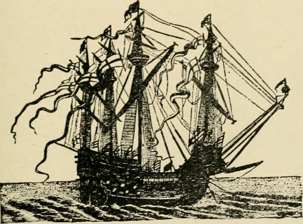 An illustration from Origin and history of the American flag and of the naval and yacht-club signals, seals and arms, and principal national songs of the United States, with a chronicle of the symbols, standards, banners, and flags of ancient and modern nations, 1917, leaf 62