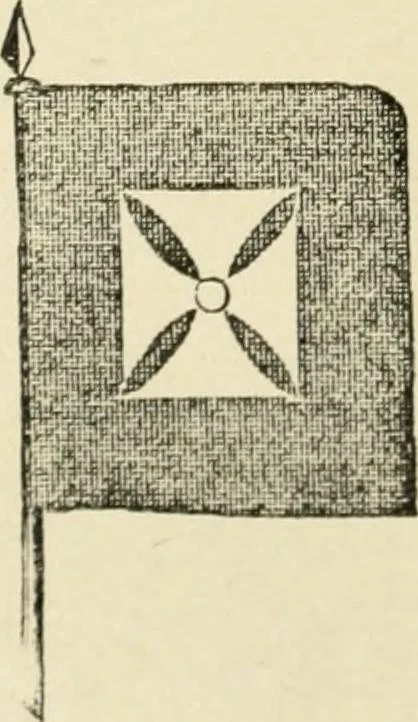 An illustration from Origin and history of the American flag and of the naval and yacht-club signals, seals and arms, and principal national songs of the United States, with a chronicle of the symbols, standards, banners, and flags of ancient and modern nations, 1917, leaf 75