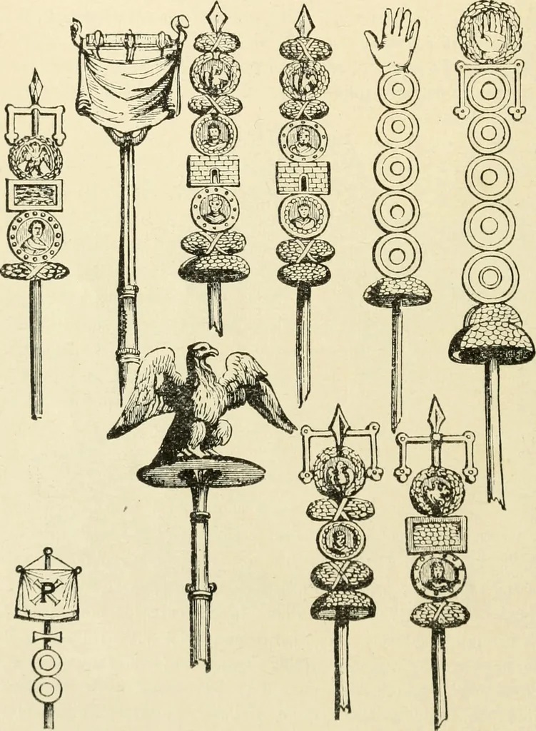 An illustration from Origin and history of the American flag and of the naval and yacht-club signals, seals and arms, and principal national songs of the United States, with a chronicle of the symbols, standards, banners, and flags of ancient and modern nations, 1917, leaf 89
