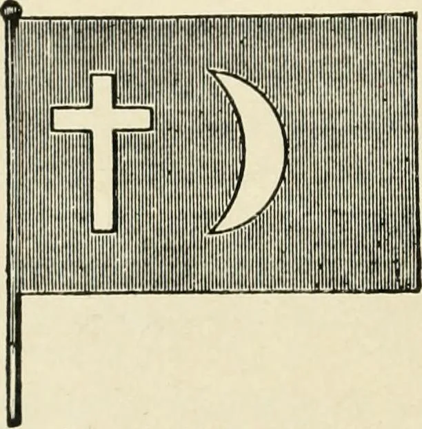 An illustration from Origin and history of the American flag and of the naval and yacht-club signals, seals and arms, and principal national songs of the United States, with a chronicle of the symbols, standards, banners, and flags of ancient and modern nations, 1917, leaf 97
