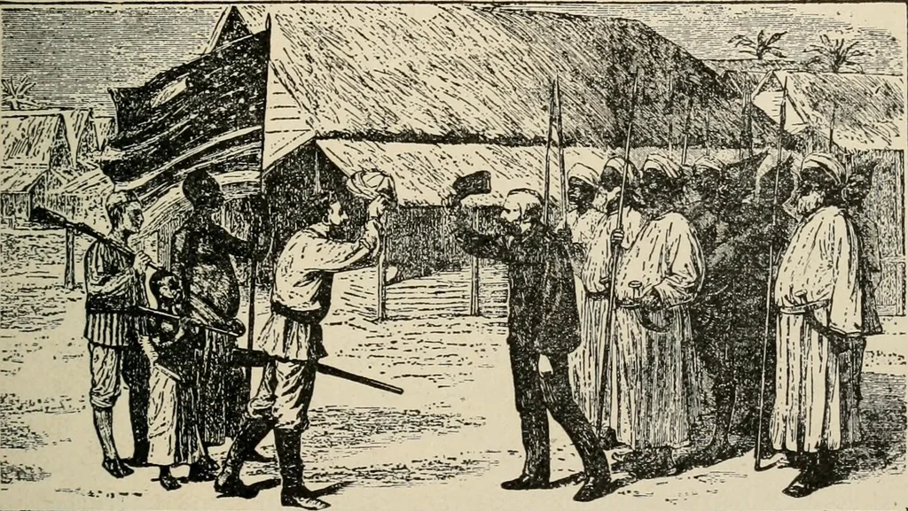 An illustration from Origin and history of the American flag and of the naval and yacht-club signals, seals and arms, and principal national songs of the United States, with a chronicle of the symbols, standards, banners, and flags of ancient and modern nations, 1917, leaf 216