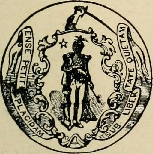 An illustration from Origin and history of the American flag and of the naval and yacht-club signals, seals and arms, and principal national songs of the United States, with a chronicle of the symbols, standards, banners, and flags of ancient and modern nations, 1917, leaf 228
