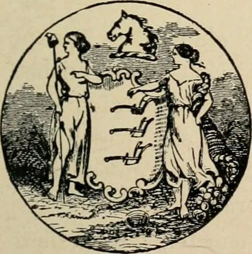 An illustration from Origin and history of the American flag and of the naval and yacht-club signals, seals and arms, and principal national songs of the United States, with a chronicle of the symbols, standards, banners, and flags of ancient and modern nations, 1917, leaf 236