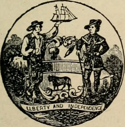 An illustration from Origin and history of the American flag and of the naval and yacht-club signals, seals and arms, and principal national songs of the United States, with a chronicle of the symbols, standards, banners, and flags of ancient and modern nations, 1917, leaf 240