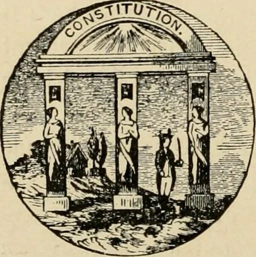 An illustration from Origin and history of the American flag and of the naval and yacht-club signals, seals and arms, and principal national songs of the United States, with a chronicle of the symbols, standards, banners, and flags of ancient and modern nations, 1917, leaf 249