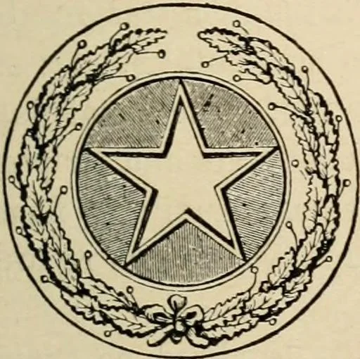 An illustration from Origin and history of the American flag and of the naval and yacht-club signals, seals and arms, and principal national songs of the United States, with a chronicle of the symbols, standards, banners, and flags of ancient and modern nations, 1917, leaf 254