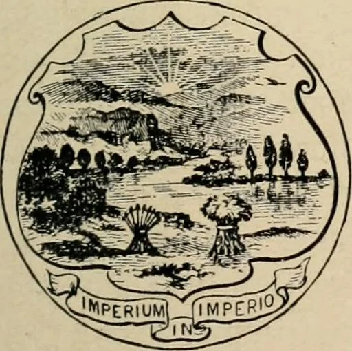 An illustration from Origin and history of the American flag and of the naval and yacht-club signals, seals and arms, and principal national songs of the United States, with a chronicle of the symbols, standards, banners, and flags of ancient and modern nations, 1917, leaf 258
