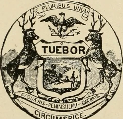 An illustration from Origin and history of the American flag and of the naval and yacht-club signals, seals and arms, and principal national songs of the United States, with a chronicle of the symbols, standards, banners, and flags of ancient and modern nations, 1917, leaf 261