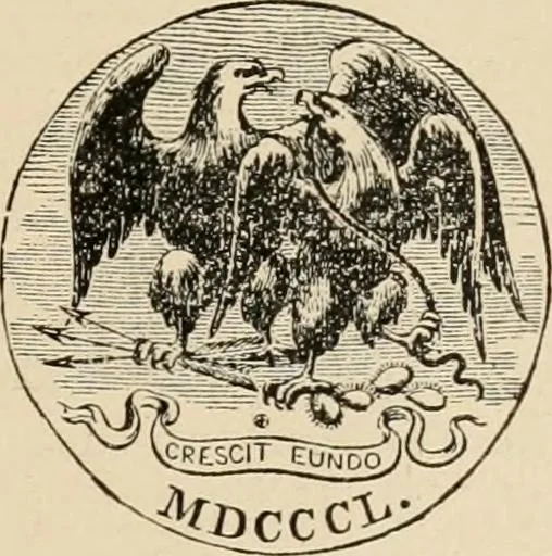 An illustration from Origin and history of the American flag and of the naval and yacht-club signals, seals and arms, and principal national songs of the United States, with a chronicle of the symbols, standards, banners, and flags of ancient and modern nations, 1917, leaf 272
