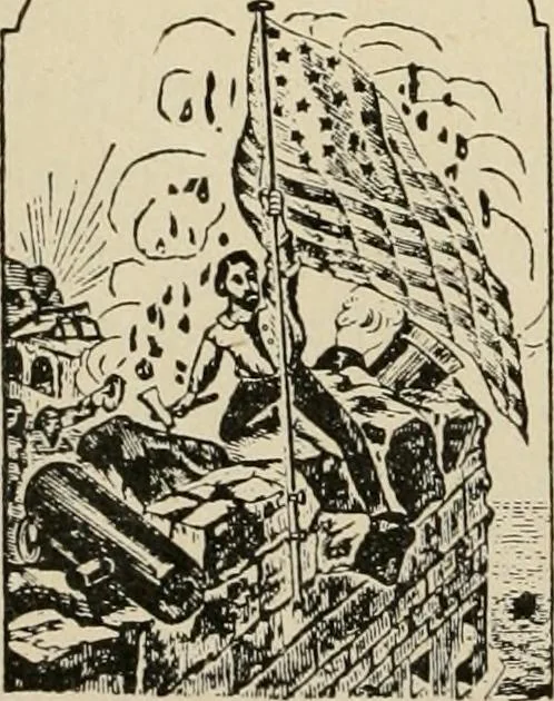 An illustration from Origin and history of the American flag and of the naval and yacht-club signals, seals and arms, and principal national songs of the United States, with a chronicle of the symbols, standards, banners, and flags of ancient and modern nations, 1917, leaf 59