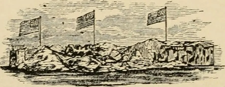 An illustration from Origin and history of the American flag and of the naval and yacht-club signals, seals and arms, and principal national songs of the United States, with a chronicle of the symbols, standards, banners, and flags of ancient and modern nations, 1917, leaf 71