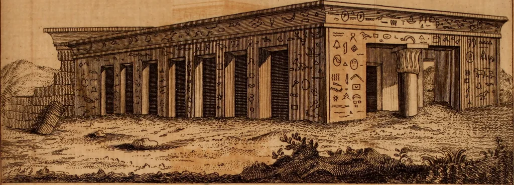 An illustration from The origin of laws, arts, and sciences, and their progress among the most ancient nations, 1775, leaf 90