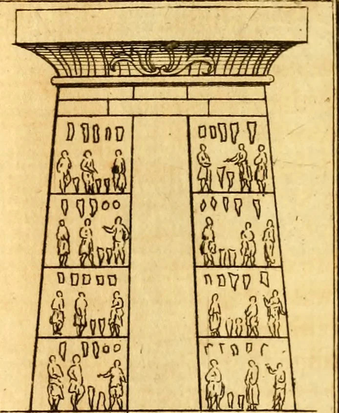 An illustration from The origin of laws, arts, and sciences : and their progress among the most ancient of nations, 1775, leaf 96