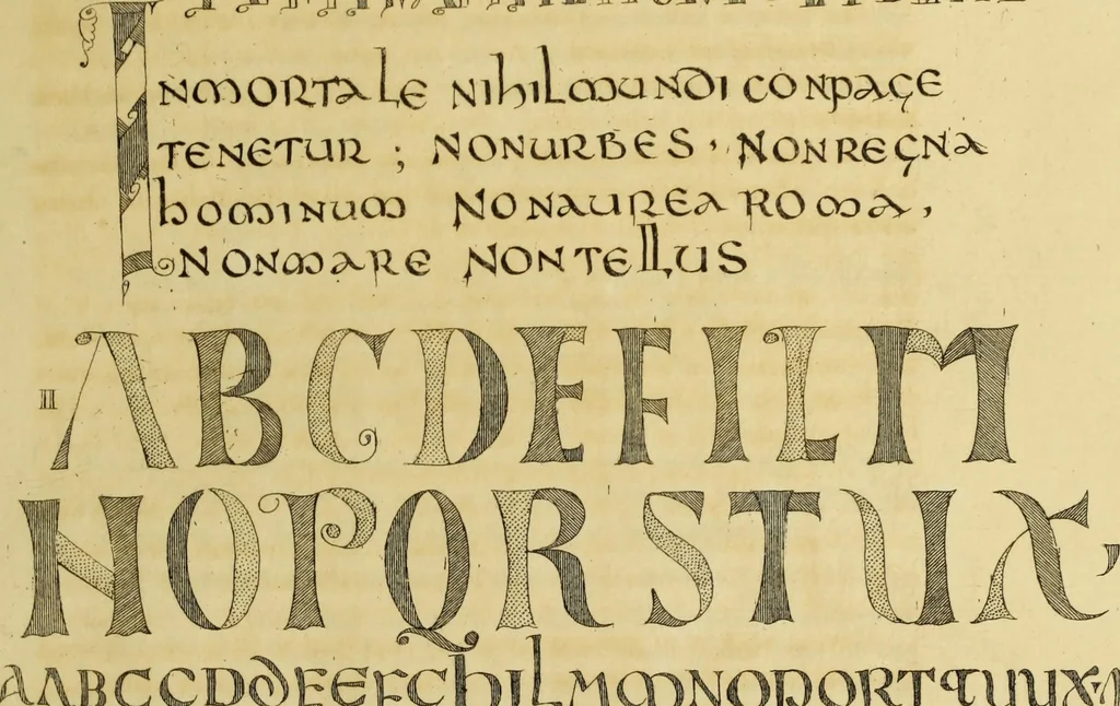 An illustration from The origin and progress of writing, as well hieroglyphic as elementary : illustrated by engravings taken from marbles, manuscripts and charters, ancient and modern : also some account of the origin and progress of printing, 1803, leaf 152